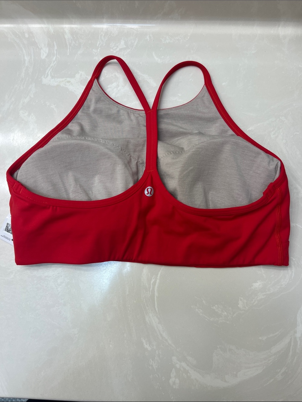 lululemon athletica Flow Y Wrap-Front High-Neck Bra, True Red B/C cup Sz 12, NWT - Picture 6 of 12